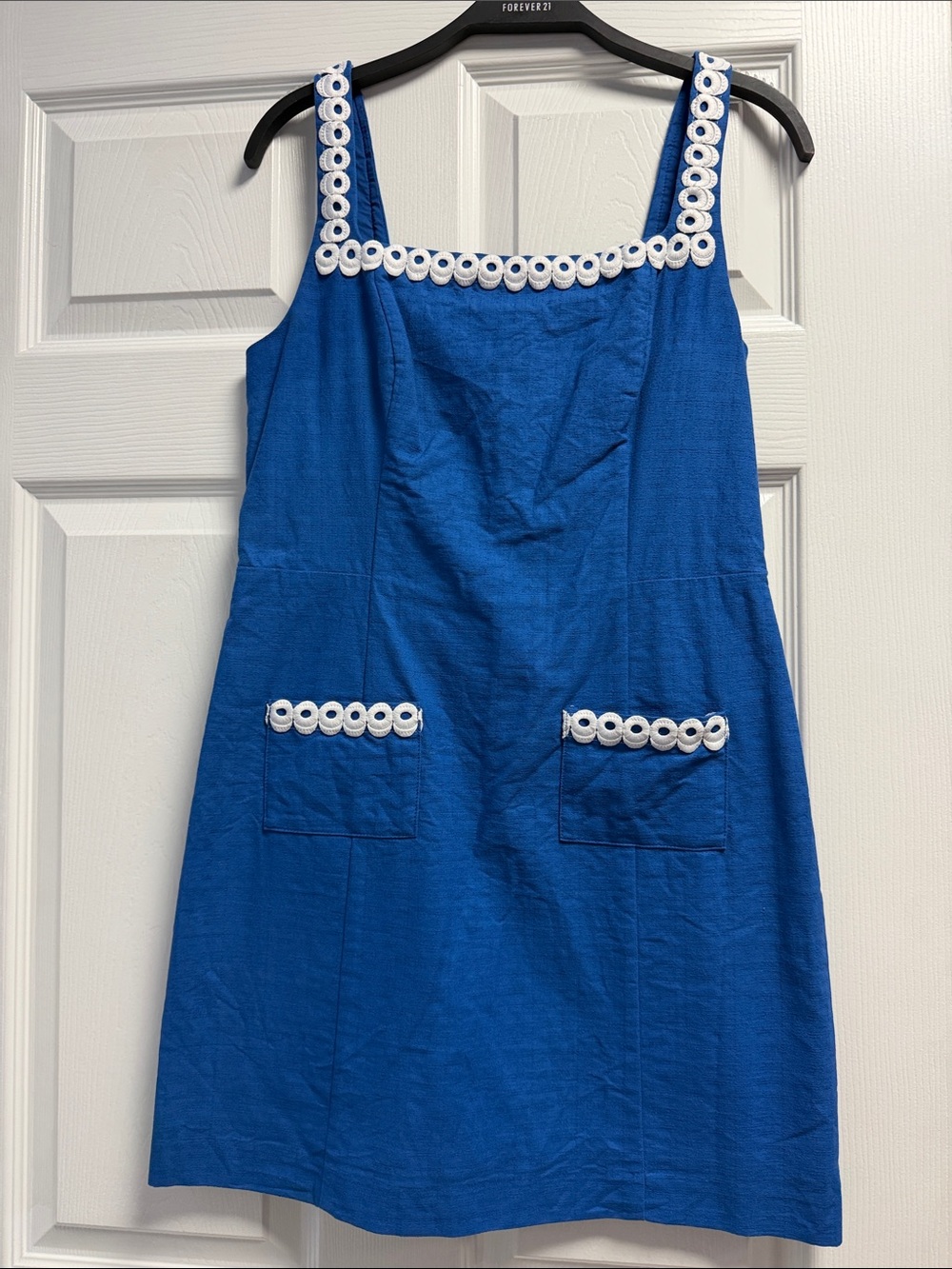 Lilly Pulitzer Blue Mini Dress with White Trim